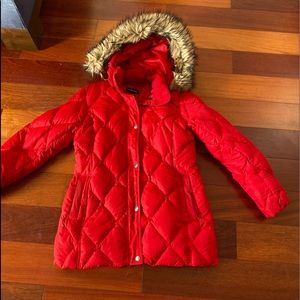 Lands’ End puffer jacket with removable hood
